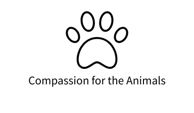 Paw print above text 'Compassion for the Animals'.
